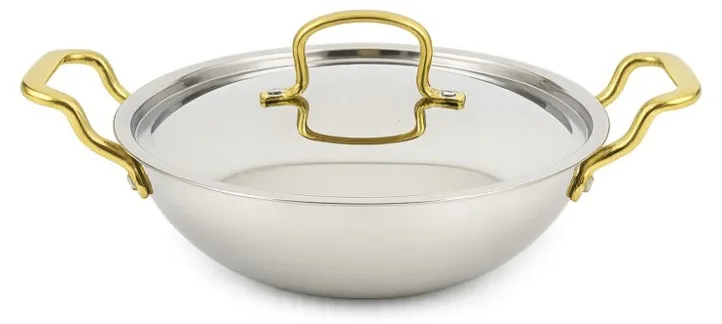 MontClaire Premium Triply Stainless Steel Kadhai