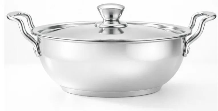 Stainless Steel TriPly Bottom Kadai with Lid